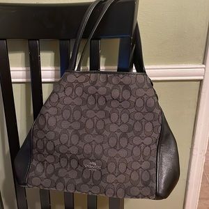 Black and Gray Coach Handbag